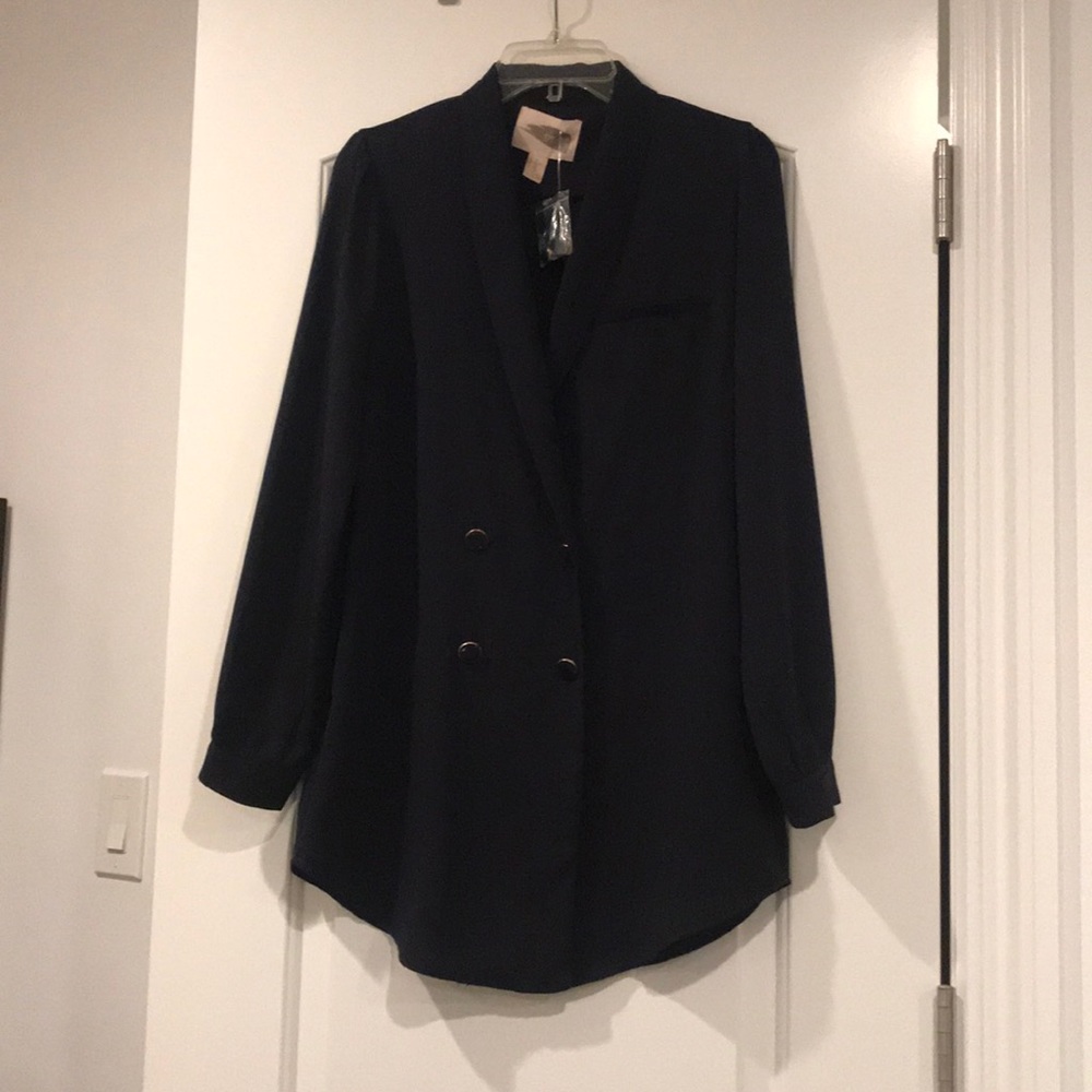 Contemporary F21 Dark Blue Blazer